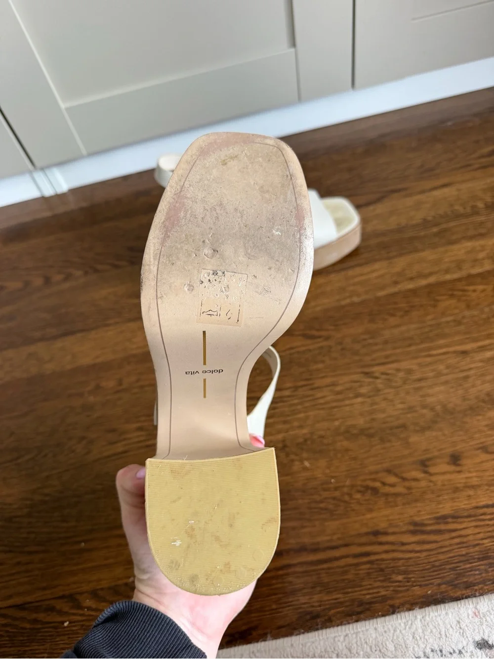 Dolce Vita Cream Platform Block Heel Sandals